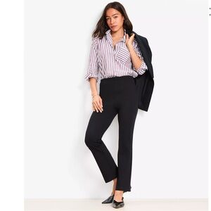 ANN TAYLOT LOFT “Zoe” Black Straight Leg Suit Trouser Pants Size 4 NWOT $89 KL